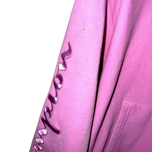 CHAMPION | LONG SLEEVE REVERSE WEAVE PINK/PURPLE HOODIE - Picture 8 of 12